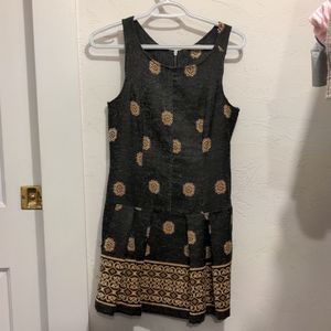 Free People Size 0 Black & Gold dress